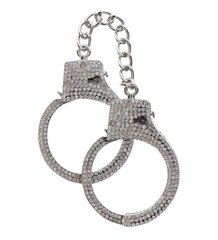 Наручники металлические украшенные камнями - Taboom Diamond Wrist Cuffs Silver