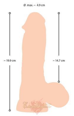 Dildo Nature Skin with movable skin 20 cm 61325548200000 &mdash; photos