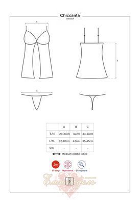 Obsessive Chiccanta babydoll & thong black S/M 410480 &mdash; photos