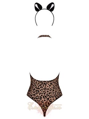 Leopard Print Bodysuit - Leocatia Obsessive, L/XL