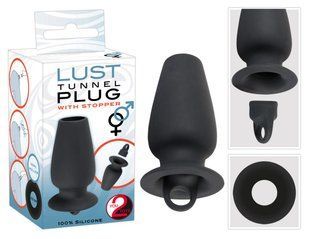 Анальная пробка - Lust Tunnel Plug with Stopper 61325321180000 фото