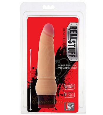 Вібратор - Dream toys RealStuff 6 inch Vibrator Flesh