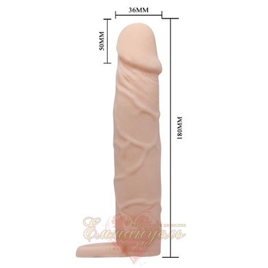 Nozzle on the member - Pretty Love Penis Sleeve Large Flesh