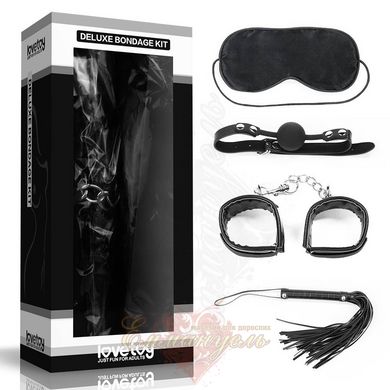Набор БДСМ - Deluxe Bondage Kit, маска, кляп, флогер, наручники