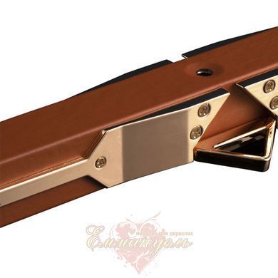 Фиксатор-распорка Lockink Adjustable Spreader Bar Set, коричневый, кожаный, ремни для шеи, рук/ног SX0852 фото