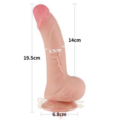 Фаллоимитатор - Sliding-Skin Dual Layer Dong 7.5" Flesh