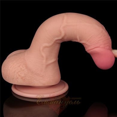 Фаллоимитатор - Sliding-Skin Dual Layer Dong 7.5" Flesh