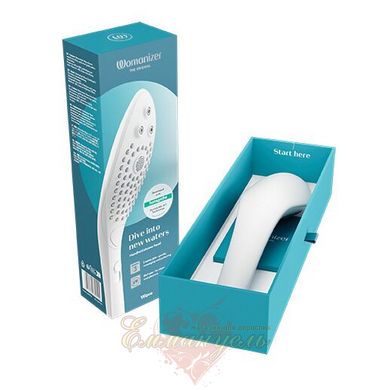 2in1 shower head stimulator - Womanizer Wave White, massager for intimate areas