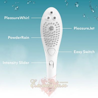 2in1 shower head stimulator - Womanizer Wave White, massager for intimate areas