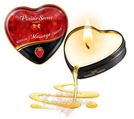Массажная свеча сердечко - Plaisirs Secrets Vanilla (35 мл)
