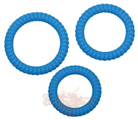 Ring set - Lust 3 Penisringe Blue