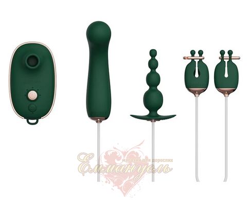 Sex Toy Set - Qingnan Quartet Set, 4 Pieces Green