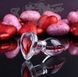Скляний анальний затор - Adam & Eve Red Heart Gem Glass Plug Small