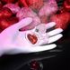 Adam & Eve Red Heart Gem Glass Plug Small