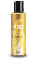 Warming massage gel - Sensuva Sizzle Lips Pina Colada (125 ml), sugar free, edible