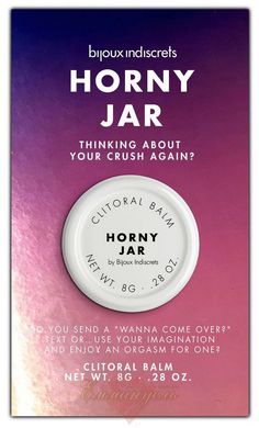 Clit Balm - Bijoux Indiscrets Horny Jar (Shivers of Pleasure), warming, the aroma of sandal