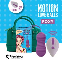 Вагинальные шарики с жемчужным массажем - FeelzToys Motion Love Balls Foxy с пультом ДУ, 7 режимов