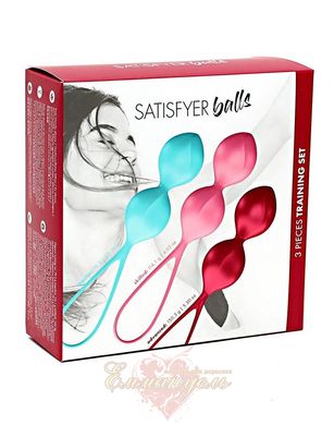 Вагінальні кульки - Satisfyer balls C02 double (set of 3)