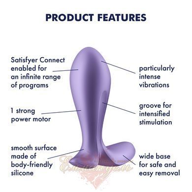 Анальная смарт-пробка с вибрацией Satisfyer Intensity Plug purple SO8626 фото