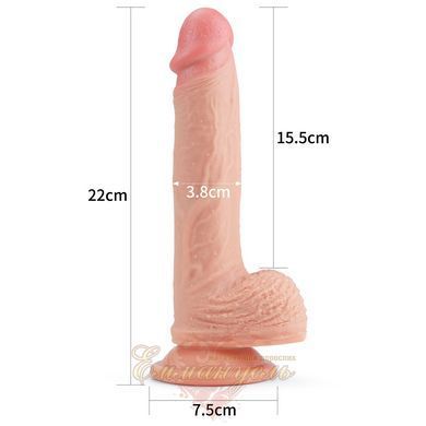 Фаллоимитатор из двухслойного силикона Dual-Layered Silicone Cock 8.5" телесный 6452LV4003-9 фото