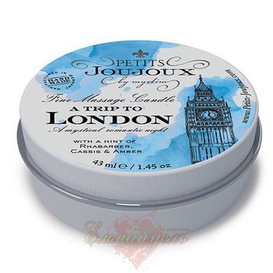 Massage candle - Petits Joujoux - London - Rhubarb, Cassis and Ambergris (43 ml) with aphrodisiacs