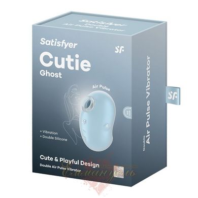 Vacuum clitoral stimulator with vibration - Satisfyer Cutie Ghost Blue