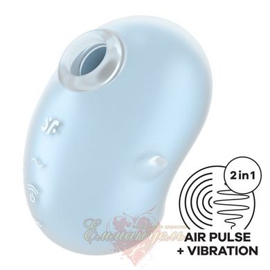 Vacuum clitoral stimulator with vibration - Satisfyer Cutie Ghost Blue