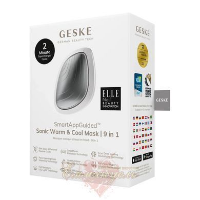 Ультразвуковая маска GESKE Sonic Warm&Cool Mask 9в1 white, теплый и холодный уход для лица HB0106 фото