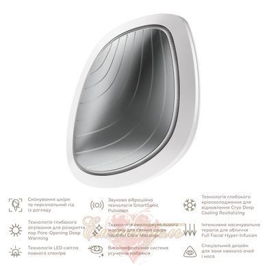 Ультразвуковая маска GESKE Sonic Warm&Cool Mask 9в1 white, теплый и холодный уход для лица HB0106 фото