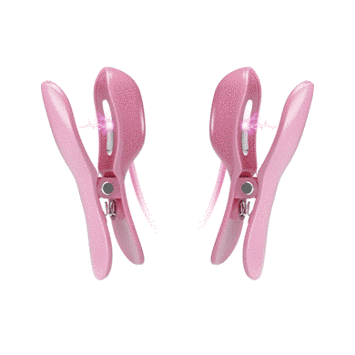 Затискачі для сосків - Romantic Wave Vibrating Nipple Clamps Pink