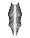 Black bodystocking with lace-up effect Obsessive B113 teddy, open crotch, size S/L SO7203 - photos (4