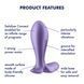Анальная смарт-пробка с вибрацией Satisfyer Intensity Plug purple SO8626 фото 3