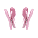 Romantic Wave Vibrating Nipple Clamps Pink