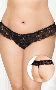 Женские стринги - G-string 2432 - Plus Size - black, XL-XXXL 55912432111 фото