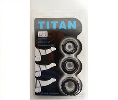 Эрекционные кольца - TITAN cock ring set blue