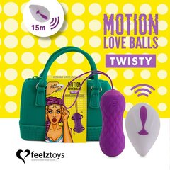 Vaginal balls with massage and vibration FeelzToys Motion Love Balls Twisty with remote control, 7 modes
