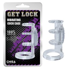 Насадка на член - Get Lock Vibrating Cock Cage Clear