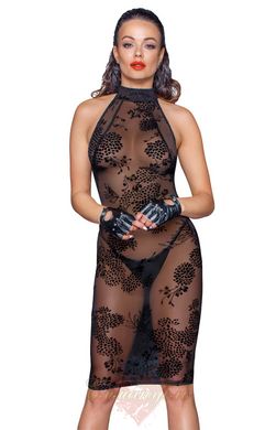 Платье полупрозрачное - F240 Noir Handmade, черное, M