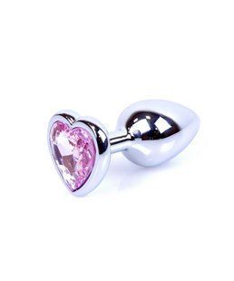 Анальная пробка - Plug-Jewellery Silver Heart PLUG - Rose, S 64-00045 фото