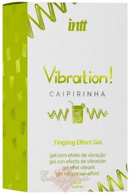 Жидкий вибратор – Intt Vibration Caipirinha (15 мл), густой гель, очень вкусный, действует до 30 минут