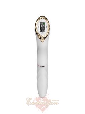 Rabbit Vibrator with Vacuum Stimulation and Rotating Barrel - Kistoy A-King Max White