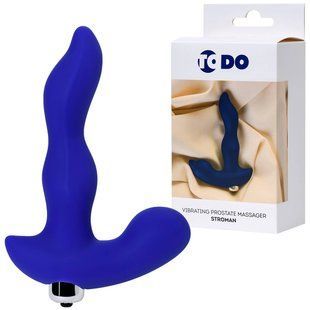 Prostate vibration stimulator - ToDo By Toyfa Stroman, silicone, blue, 14 cm 661100359002 &mdash; photos