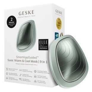 Ультразвуковая маска GESKE Sonic Warm&Cool Mask 9в1 green, теплый и холодный уход для лица HB0107 фото