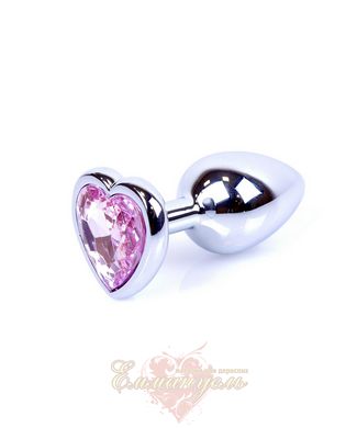 Анальная пробка - Plug-Jewellery Silver Heart PLUG - Rose, S