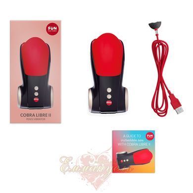 Мастурбатор для головки пеніса - Fun Factory COBRA LIBRE II black/red, 2 мотори, гра без рук SX0967 фото