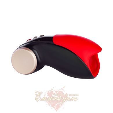 Мастурбатор для головки пеніса - Fun Factory COBRA LIBRE II black/red, 2 мотори, гра без рук SX0967 фото
