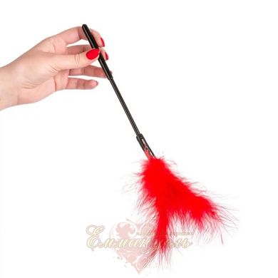 Tickle -  DS Fetish Red feathers on a long handle 40cm