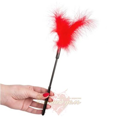 Tickle -  DS Fetish Red feathers on a long handle 40cm