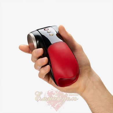 Мастурбатор для головки пеніса - Fun Factory COBRA LIBRE II black/red, 2 мотори, гра без рук SX0967 фото