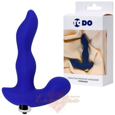 Prostate vibration stimulator - ToDo By Toyfa Stroman, silicone, blue, 14 cm